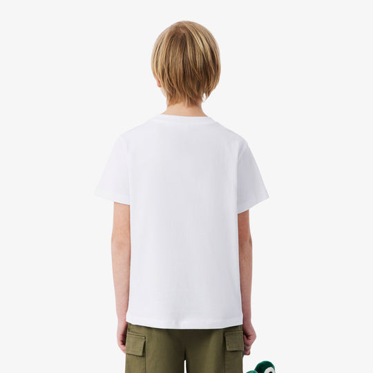 Crocodile Print Cotton T-shirt - TJ7369