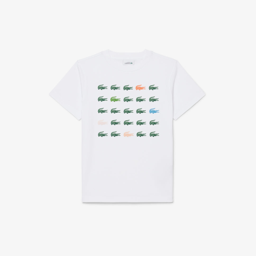 Crocodile Print Cotton T-shirt - TJ7369