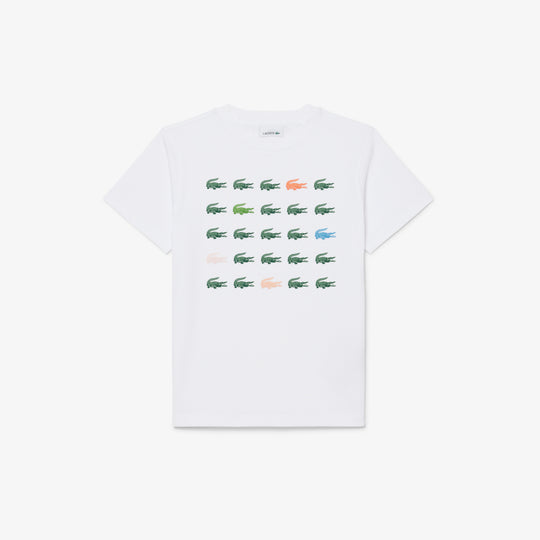Crocodile Print Cotton T-shirt - TJ7369