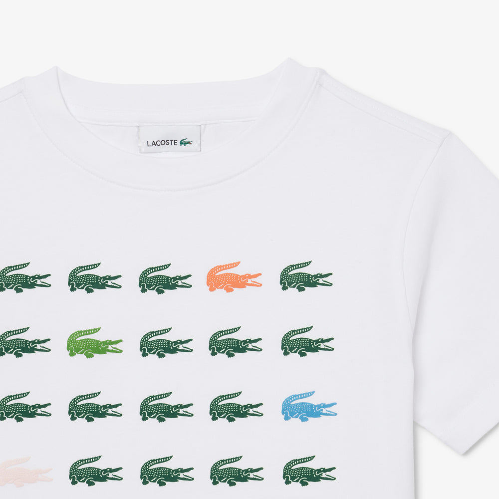 Crocodile Print Cotton T-shirt - TJ7369