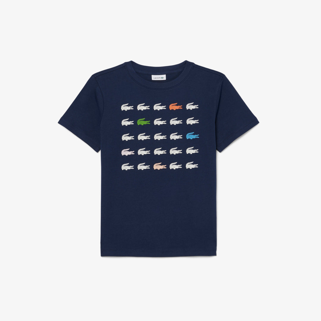 Crocodile Print Cotton T-shirt - TJ7369