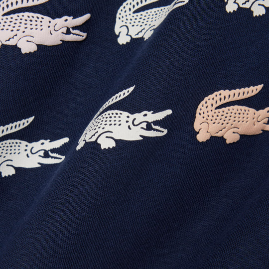 Crocodile Print Cotton T-shirt - TJ7369