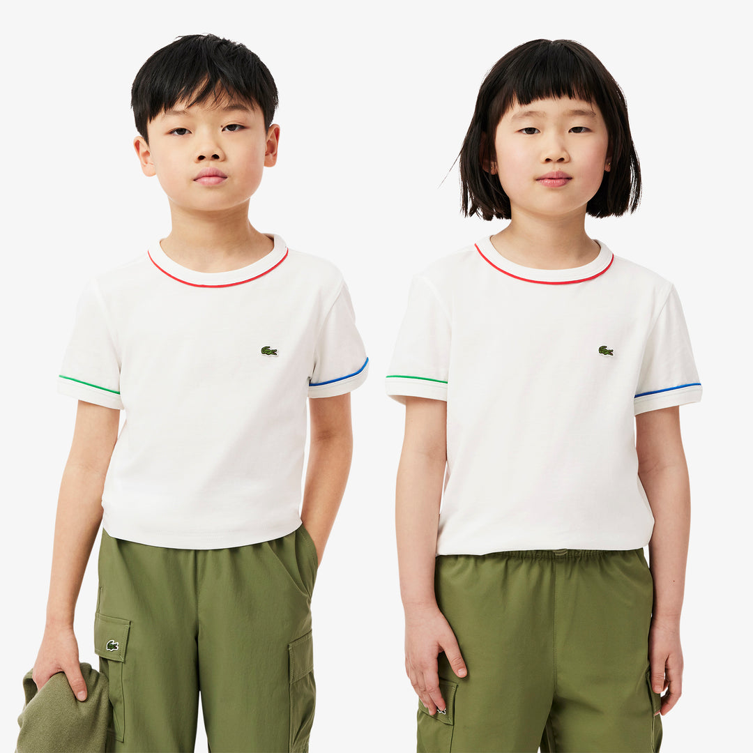 Contrast Trim Cotton T-shirt - TJ8431