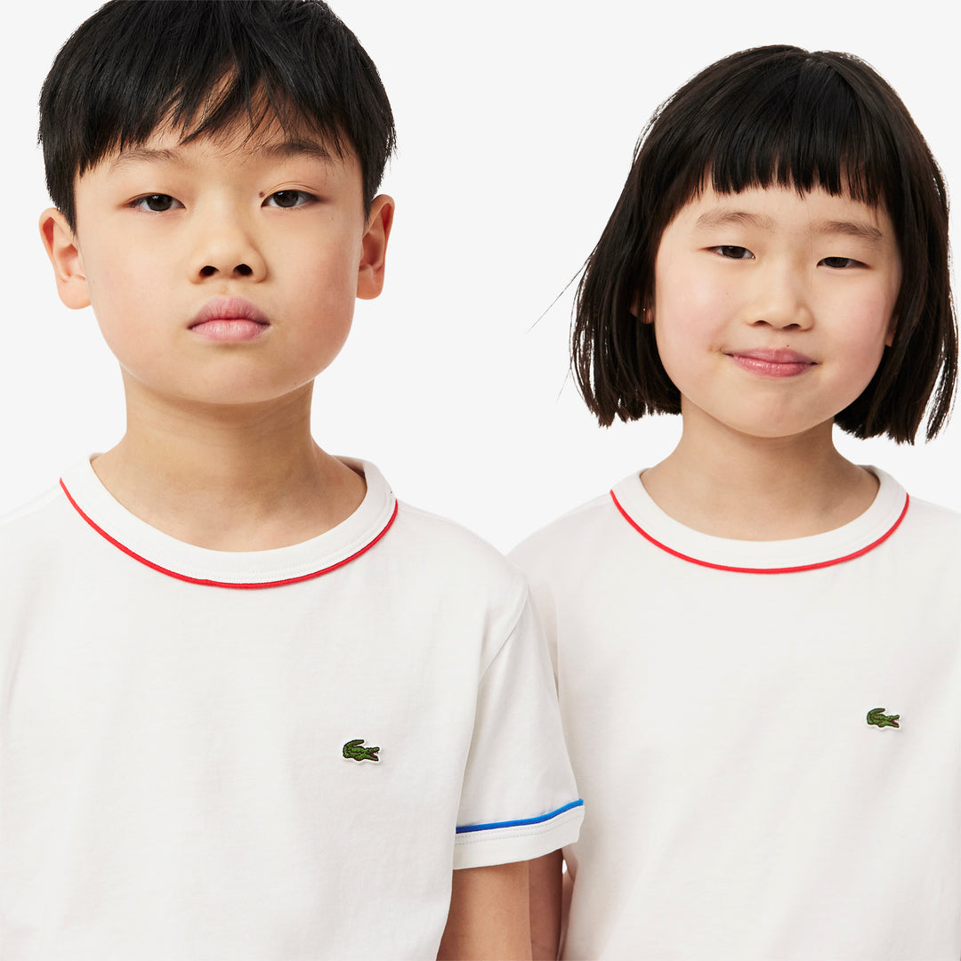Contrast Trim Cotton T-shirt - TJ8431