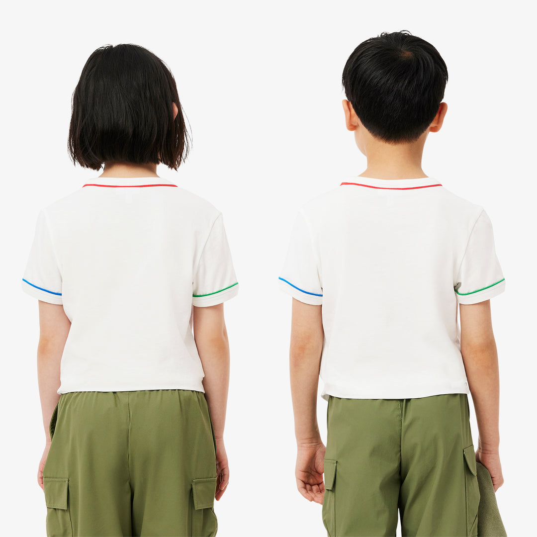 Contrast Trim Cotton T-shirt - TJ8431