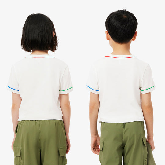 Contrast Trim Cotton T-shirt - TJ8431