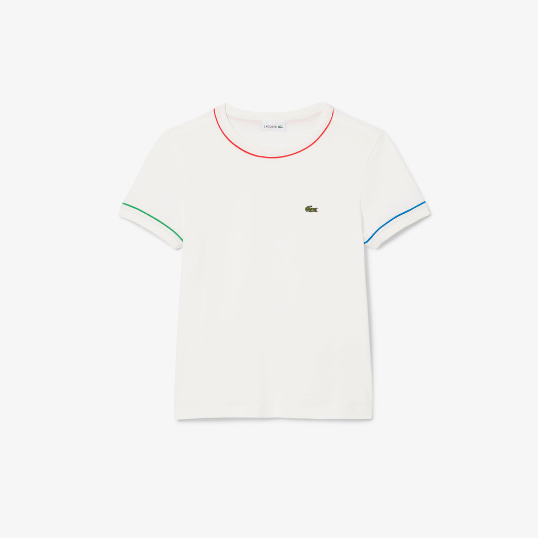 Contrast Trim Cotton T-shirt - TJ8431