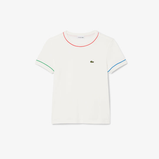 Contrast Trim Cotton T-shirt - TJ8431