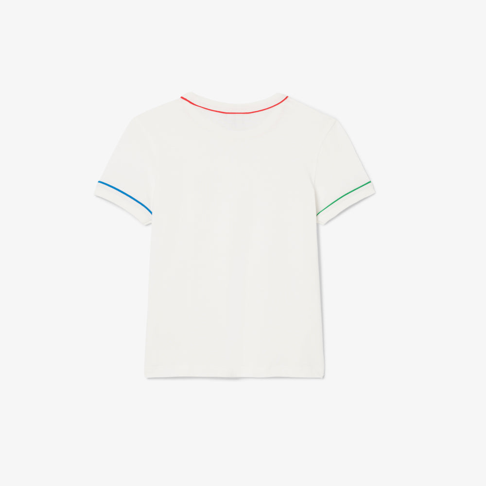 Contrast Trim Cotton T-shirt - TJ8431