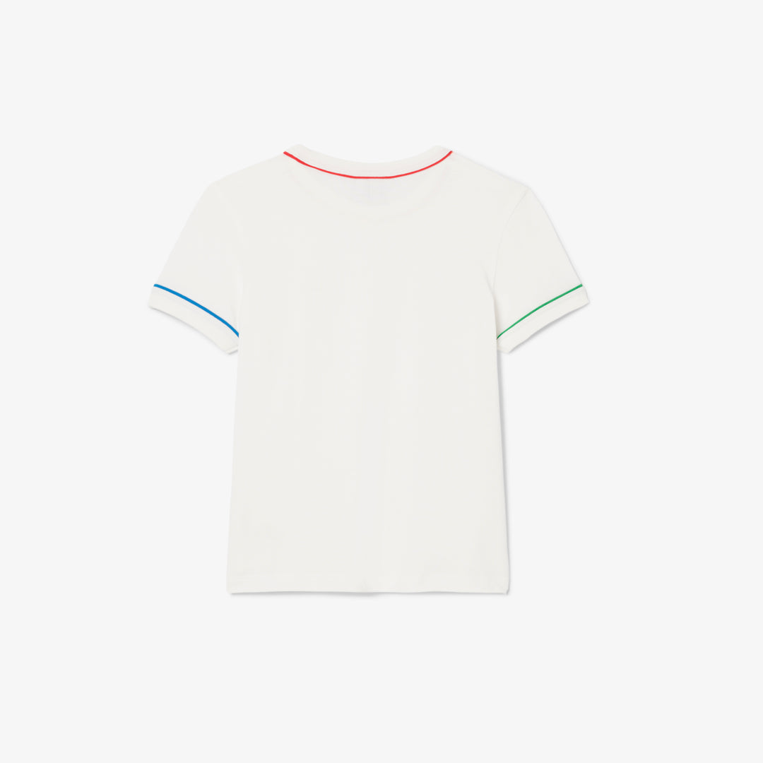 Contrast Trim Cotton T-shirt - TJ8431