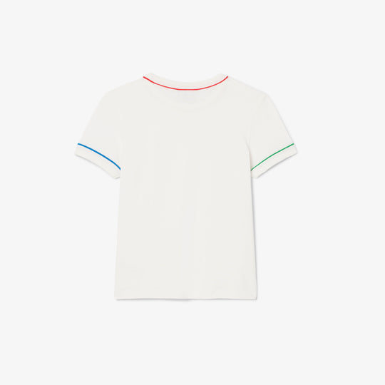 Contrast Trim Cotton T-shirt - TJ8431