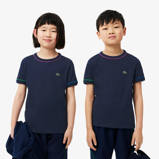Contrast Trim Cotton T-shirt - TJ8431