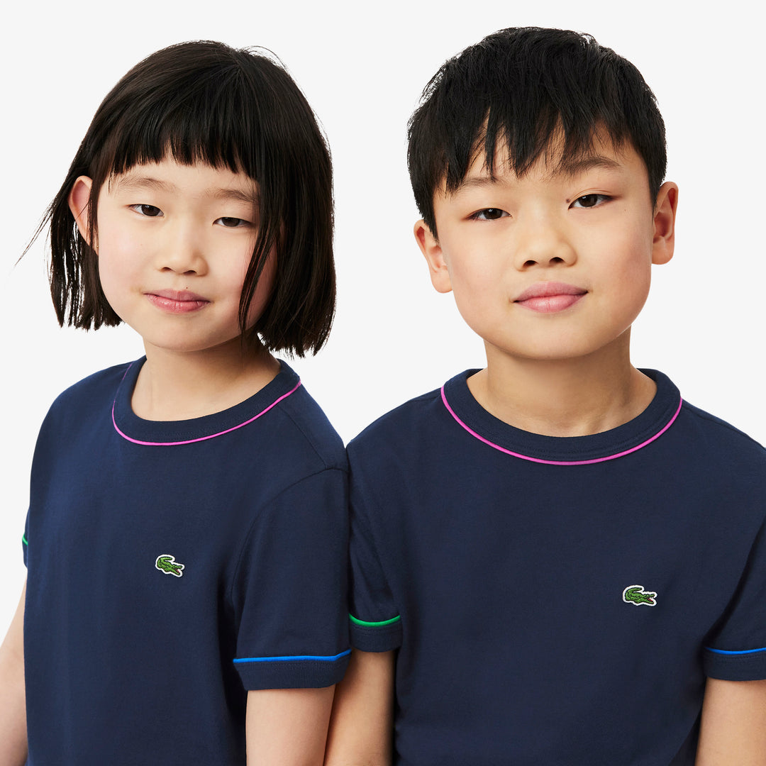 Contrast Trim Cotton T-shirt - TJ8431