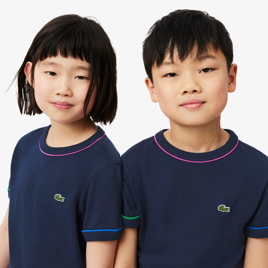 Contrast Trim Cotton T-shirt - TJ8431