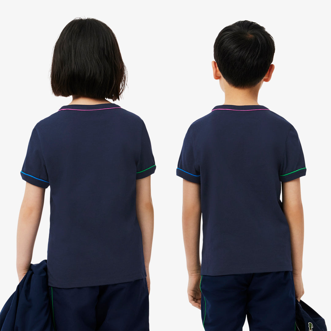 Contrast Trim Cotton T-shirt - TJ8431