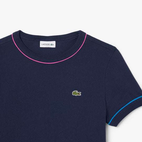Contrast Trim Cotton T-shirt - TJ8431
