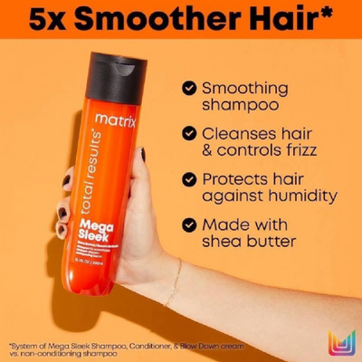 Mega Sleek Shampoo 300 Ml For Straight Hair