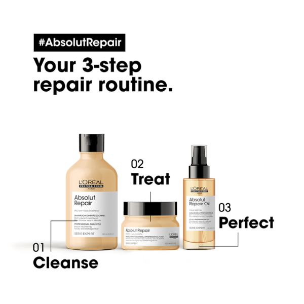 Absolut Repair Oil For Dry And Damaged Hair Serie Expert 90 Ml
