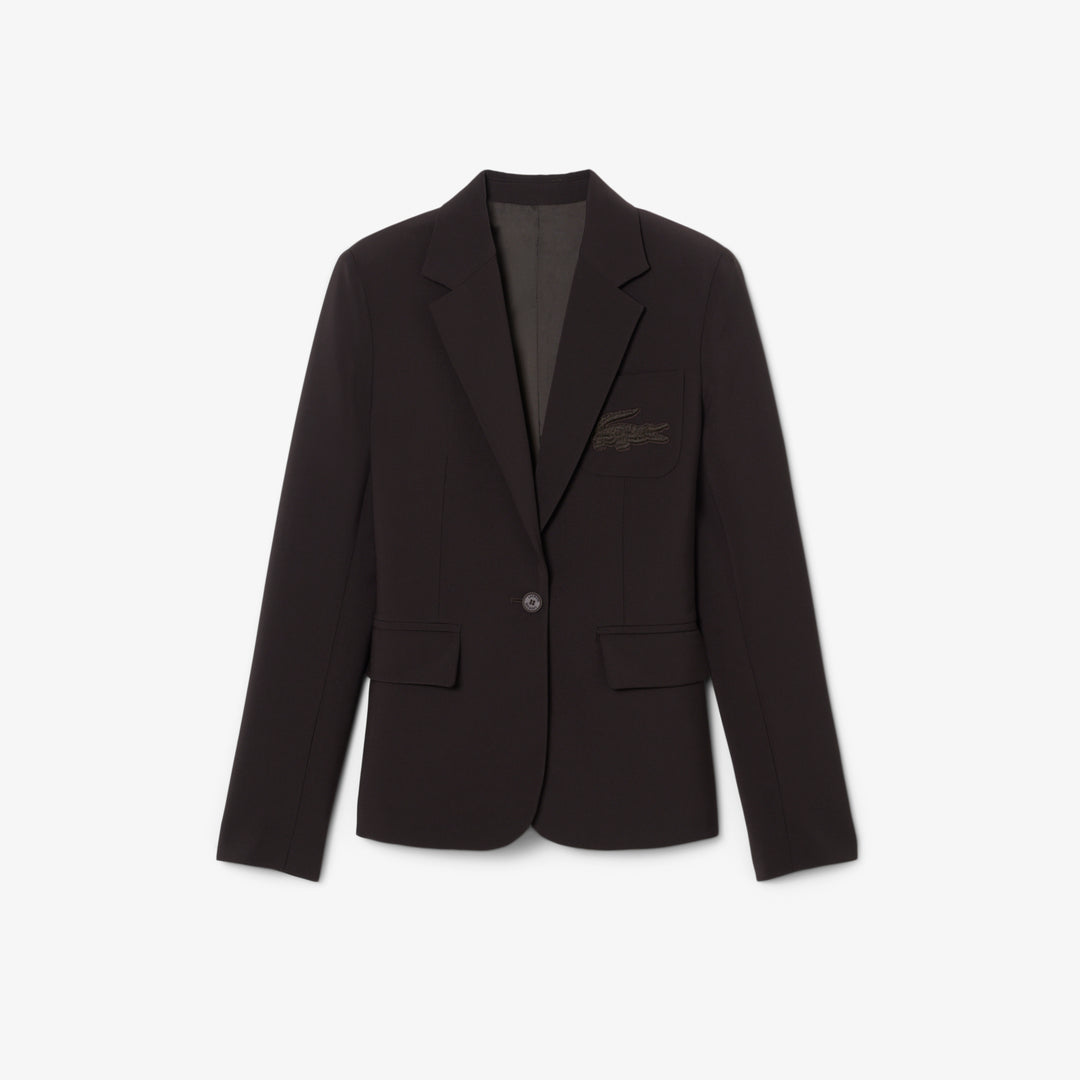Embroidered Logo Slim Fit Wool Blazer - VF4244