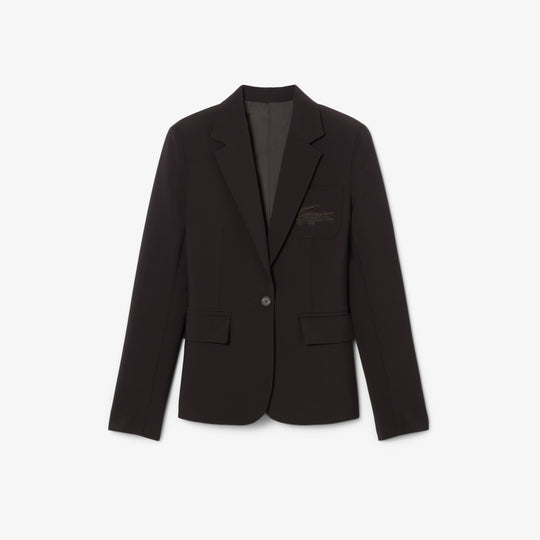 Embroidered Logo Slim Fit Wool Blazer - VF4244