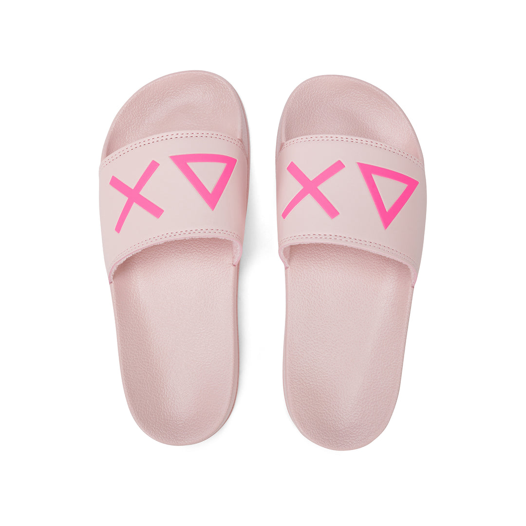 SUN68 PINK LOGO SLIPPERS FOR WOMEN