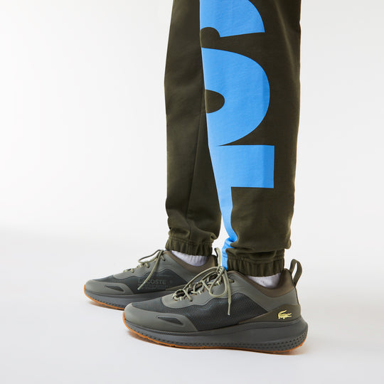 Men's Contrast Lettering Cotton Trackpants