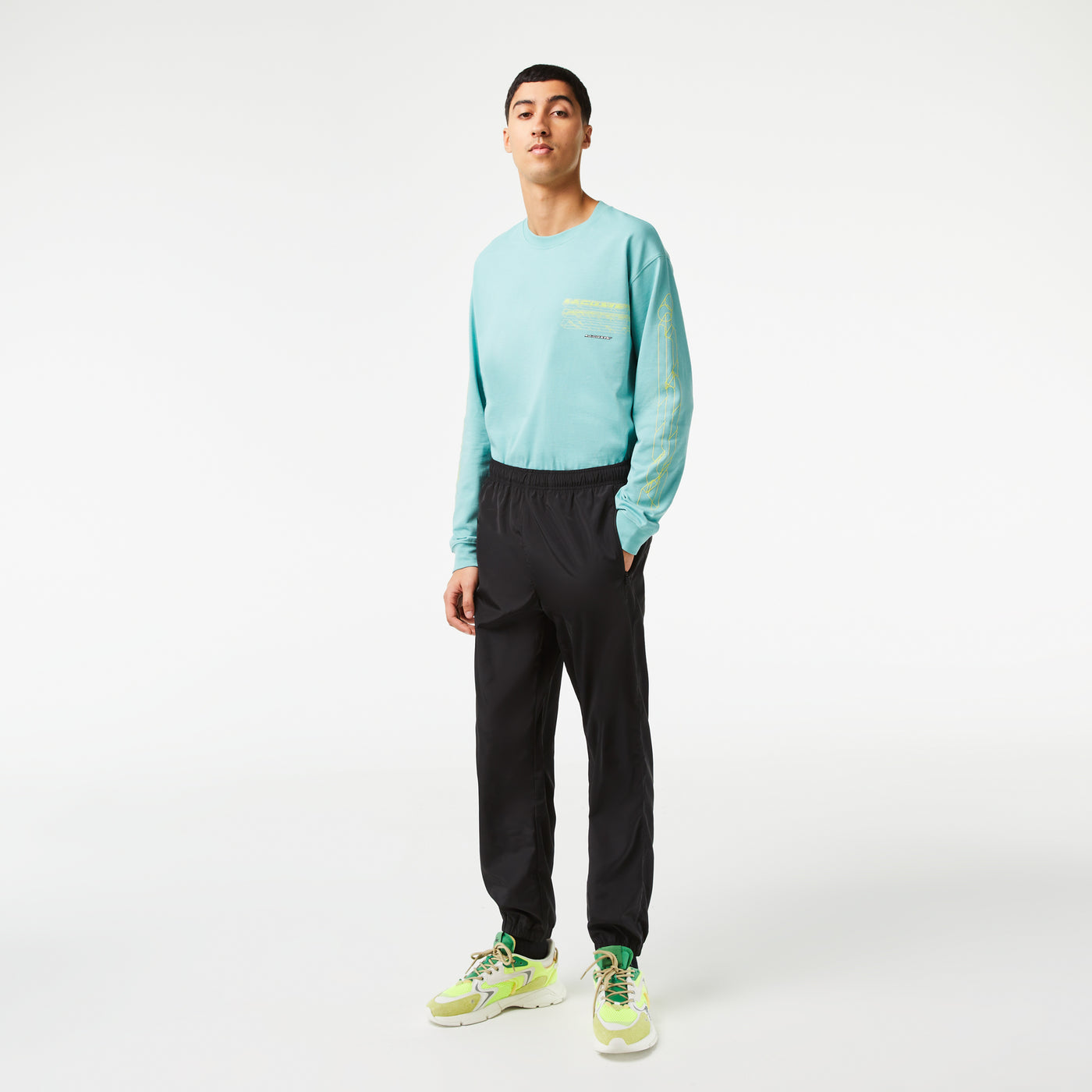 Men’S Lacoste Track Pants With Gps Coordinates - Xh5455