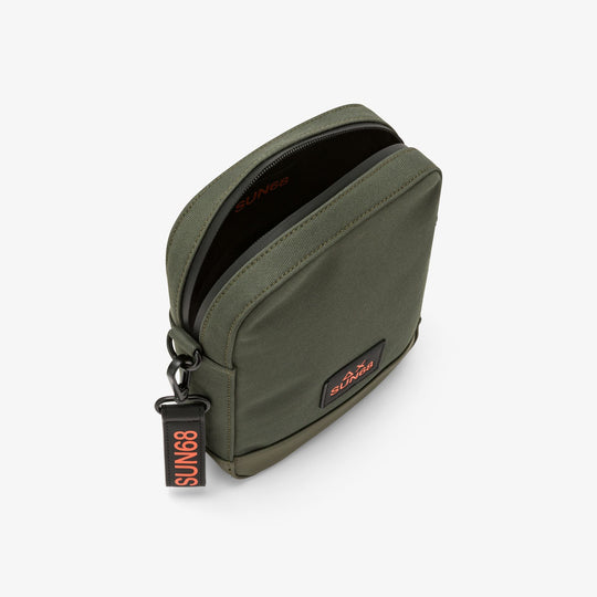 Dark military green nylon Everyday crossbody bag