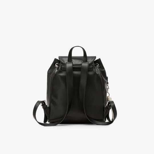 Black PU backpack with charms
