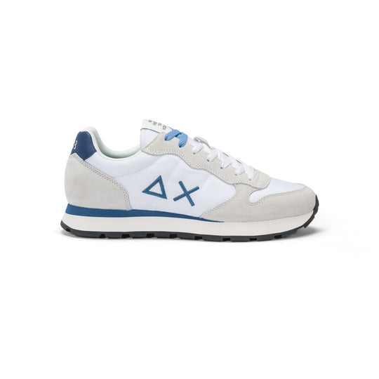 SUN68 TOM SOLID WHITE SNEAKERS FOR MEN