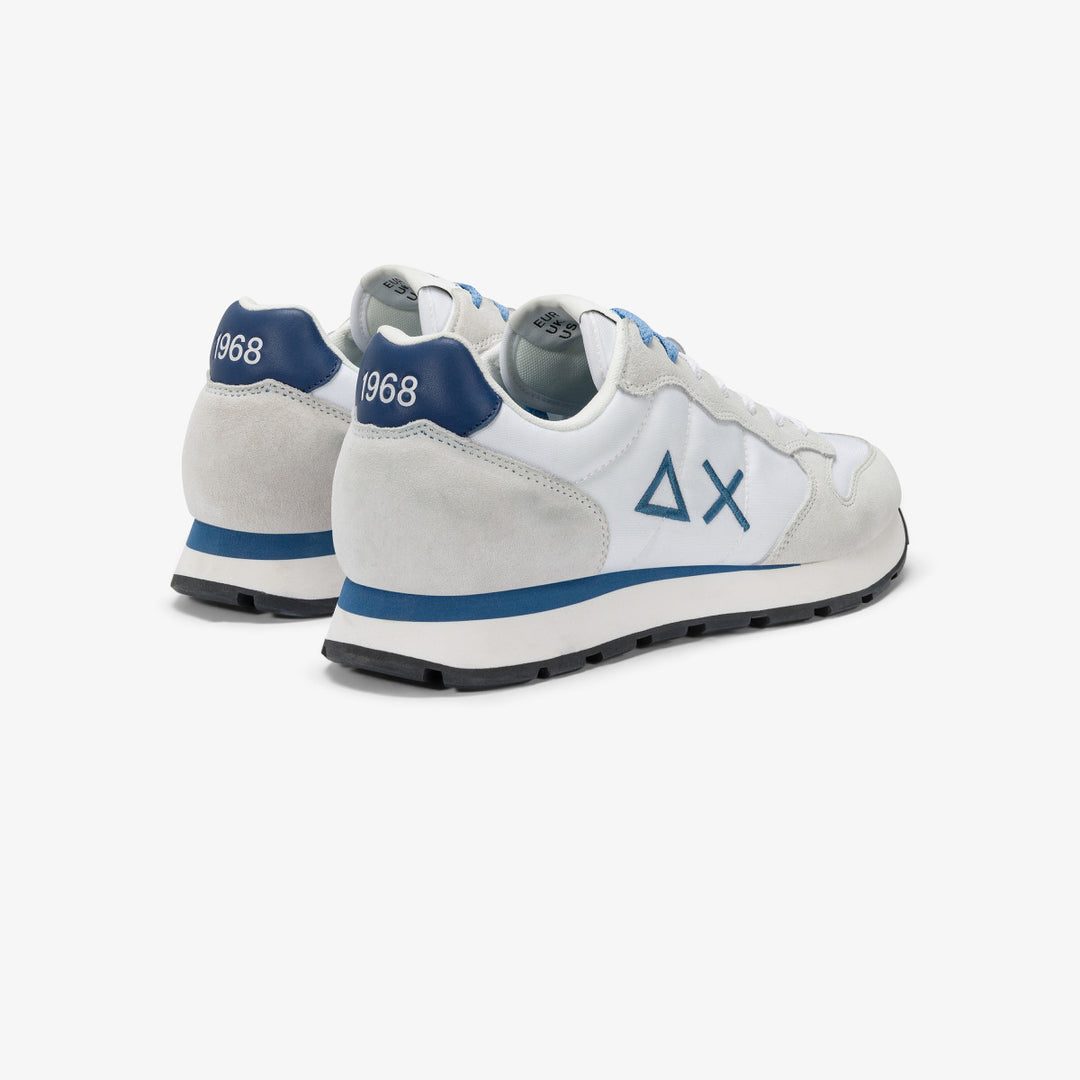 SUN68 TOM SOLID WHITE SNEAKERS FOR MEN