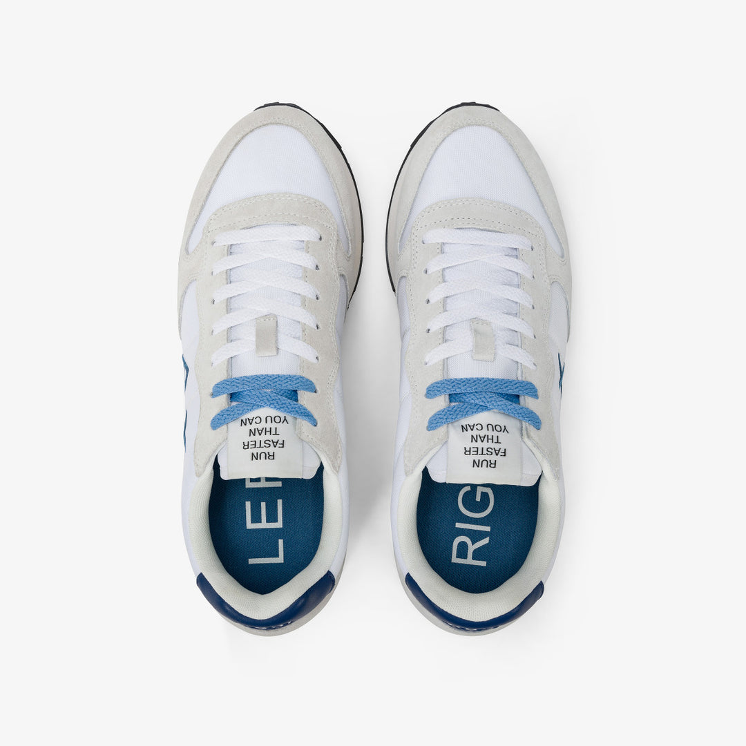 SUN68 TOM SOLID WHITE SNEAKERS FOR MEN