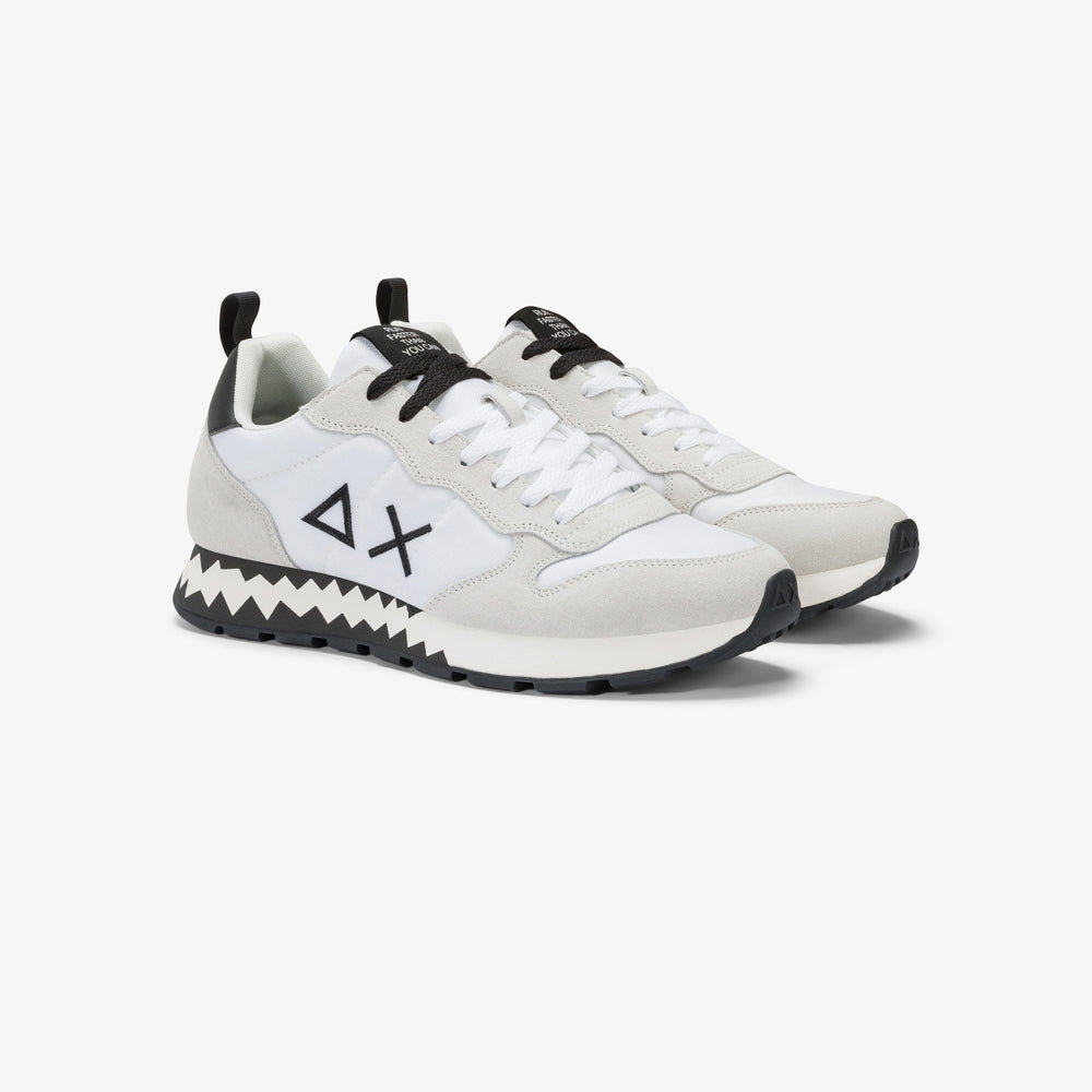 SUN68 TOM SNAKE WHITE SNEAKERS FOR MEN