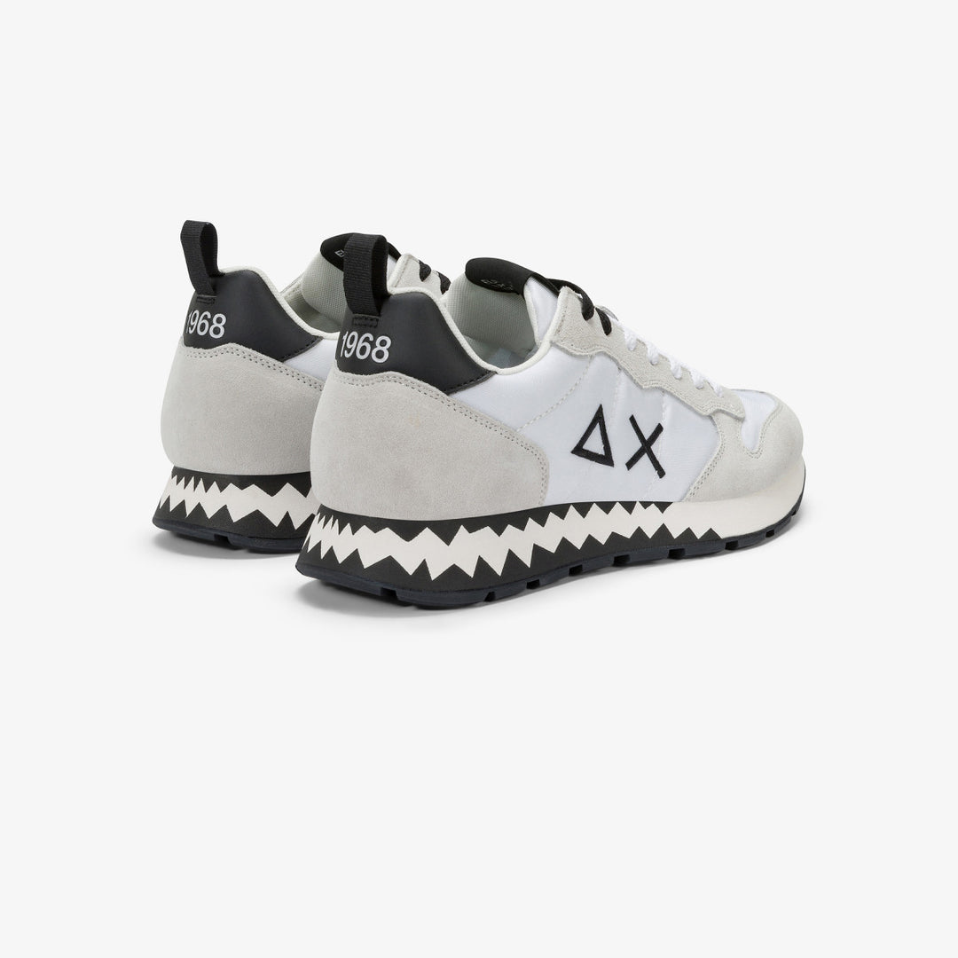 SUN68 TOM SNAKE WHITE SNEAKERS FOR MEN