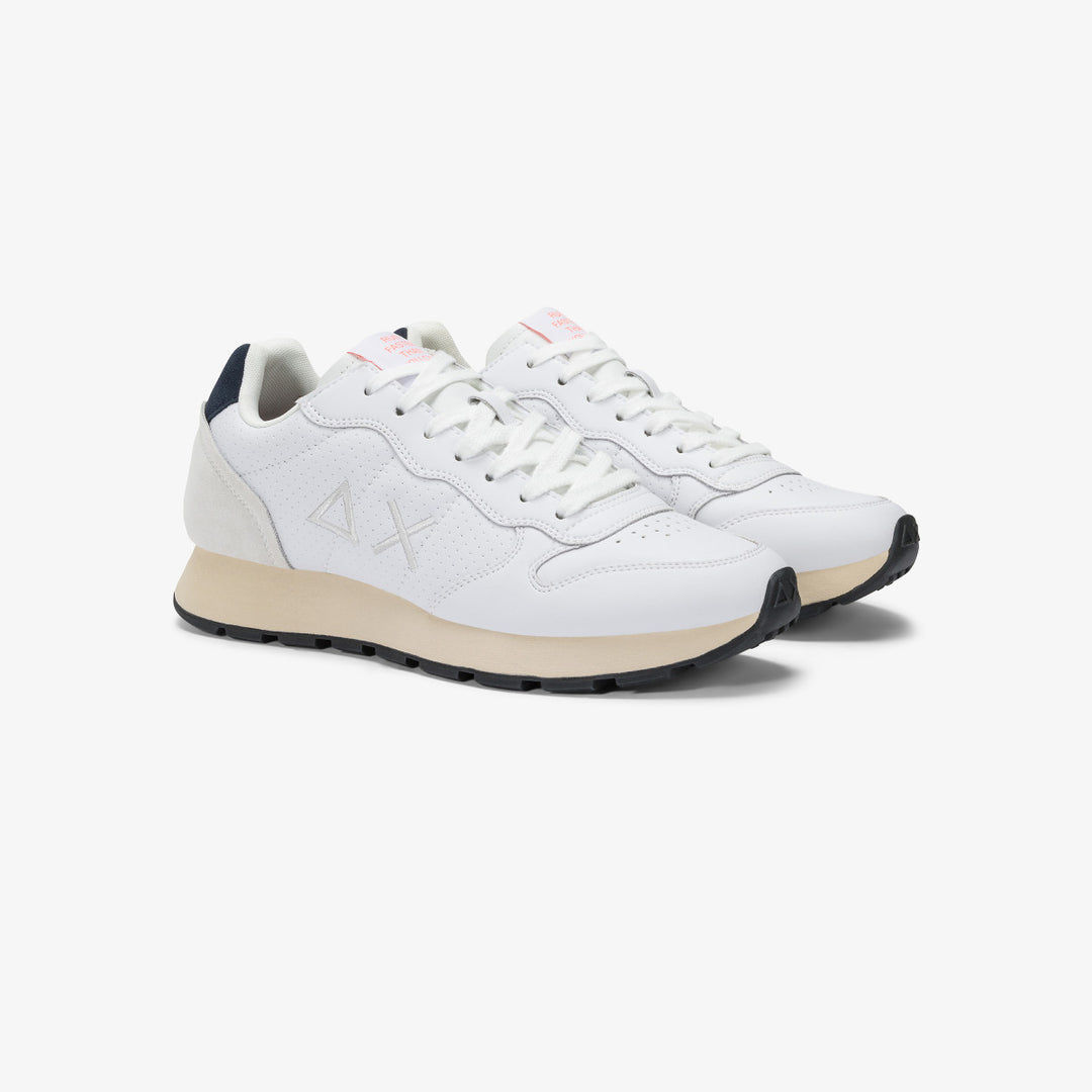 SUN68 TOM CLASSIC WHITE SNEAKERS FOR MEN