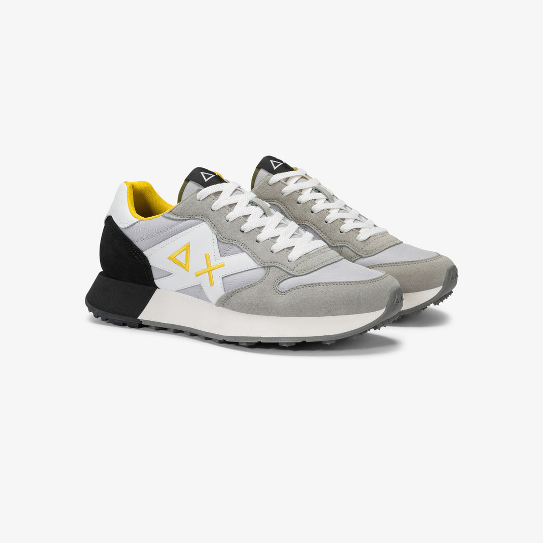 SUN68 JAKI 2.0 SOLID LIGHT GREY SNEAKERS FOR MEN