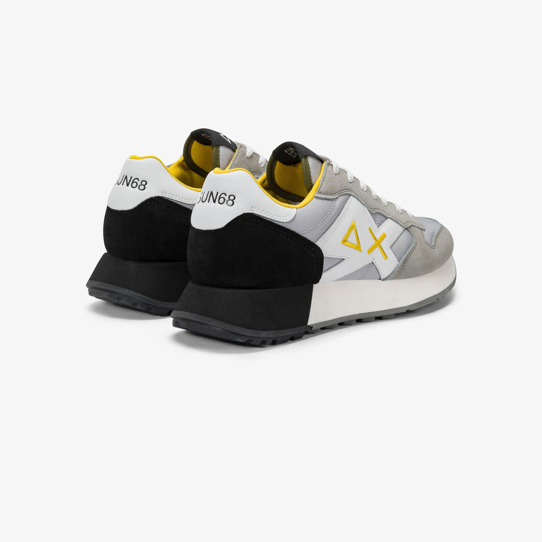 SUN68 JAKI 2.0 SOLID LIGHT GREY SNEAKERS FOR MEN