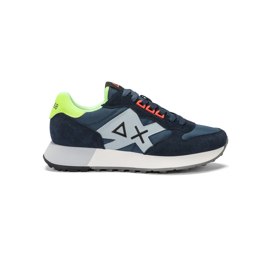 SUN68 JAKI 2.0 FLUO NAVY BLUE SNEAKERS FOR MEN