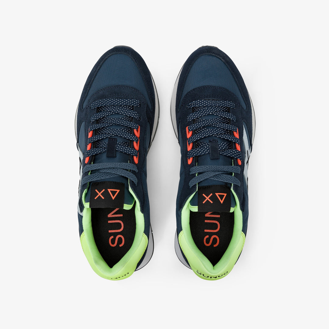 SUN68 JAKI 2.0 FLUO NAVY BLUE SNEAKERS FOR MEN