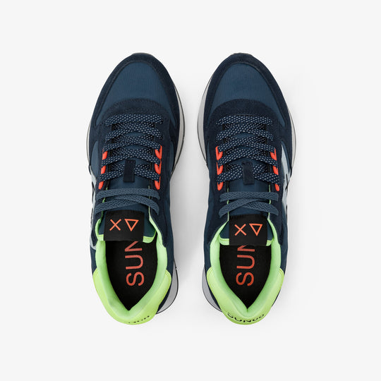 SUN68 JAKI 2.0 FLUO NAVY BLUE SNEAKERS FOR MEN