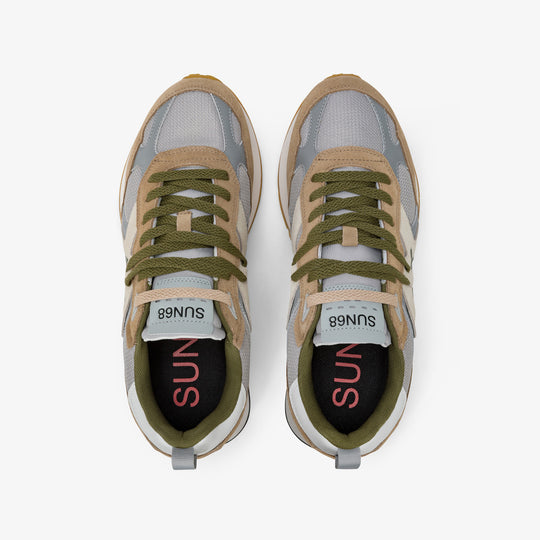 SUN68 JAKI OUTDOOR BEIGE SNEAKERS FOR MEN