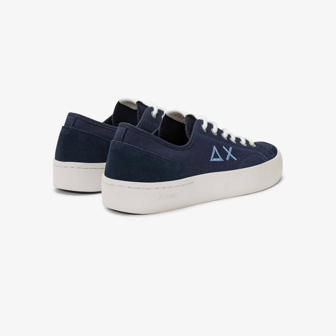 SUN68 STREET CANVAS NAVY BLUE SNEAKERS FOR MEN