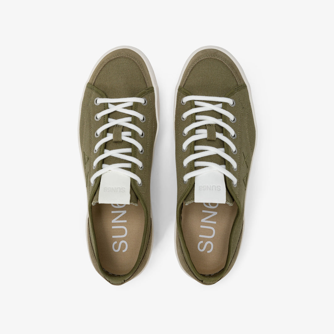 SUN68 STREET CANVAS MILITARY SNEAKERS FOR MEN