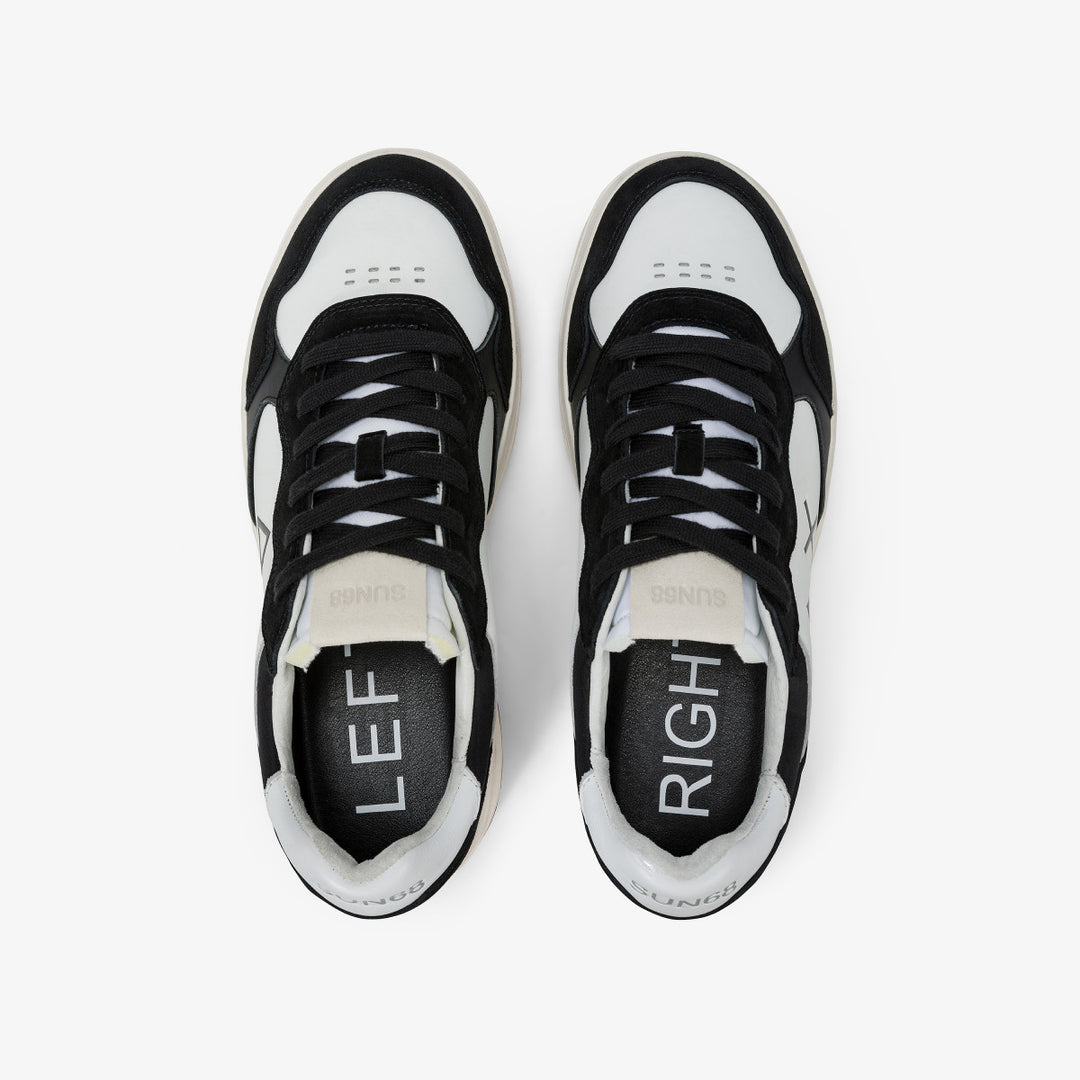 SUN68 BIG BASKET BLACK SNEAKERS FOR MEN