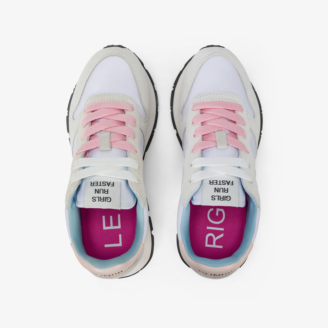 SUN68 ALLY SOLID NYLON WHITE SNEAKERS FOR WOMEN