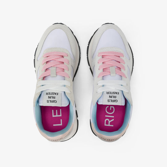 SUN68 ALLY SOLID NYLON WHITE SNEAKERS FOR WOMEN