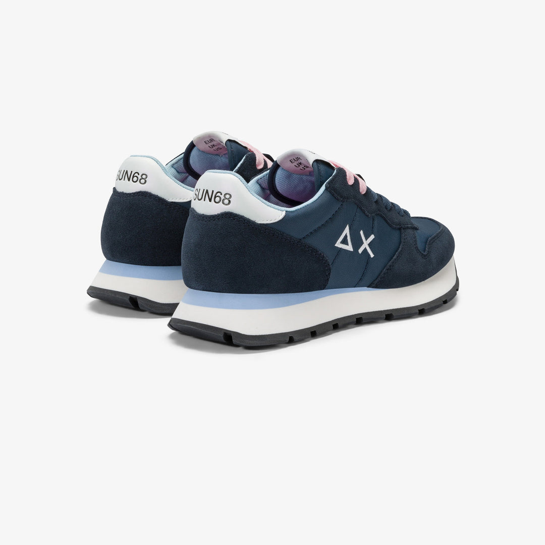 SUN68 ALLY SOLID NYLON NAVY BLUE SNEAKERS FOR WOMEN