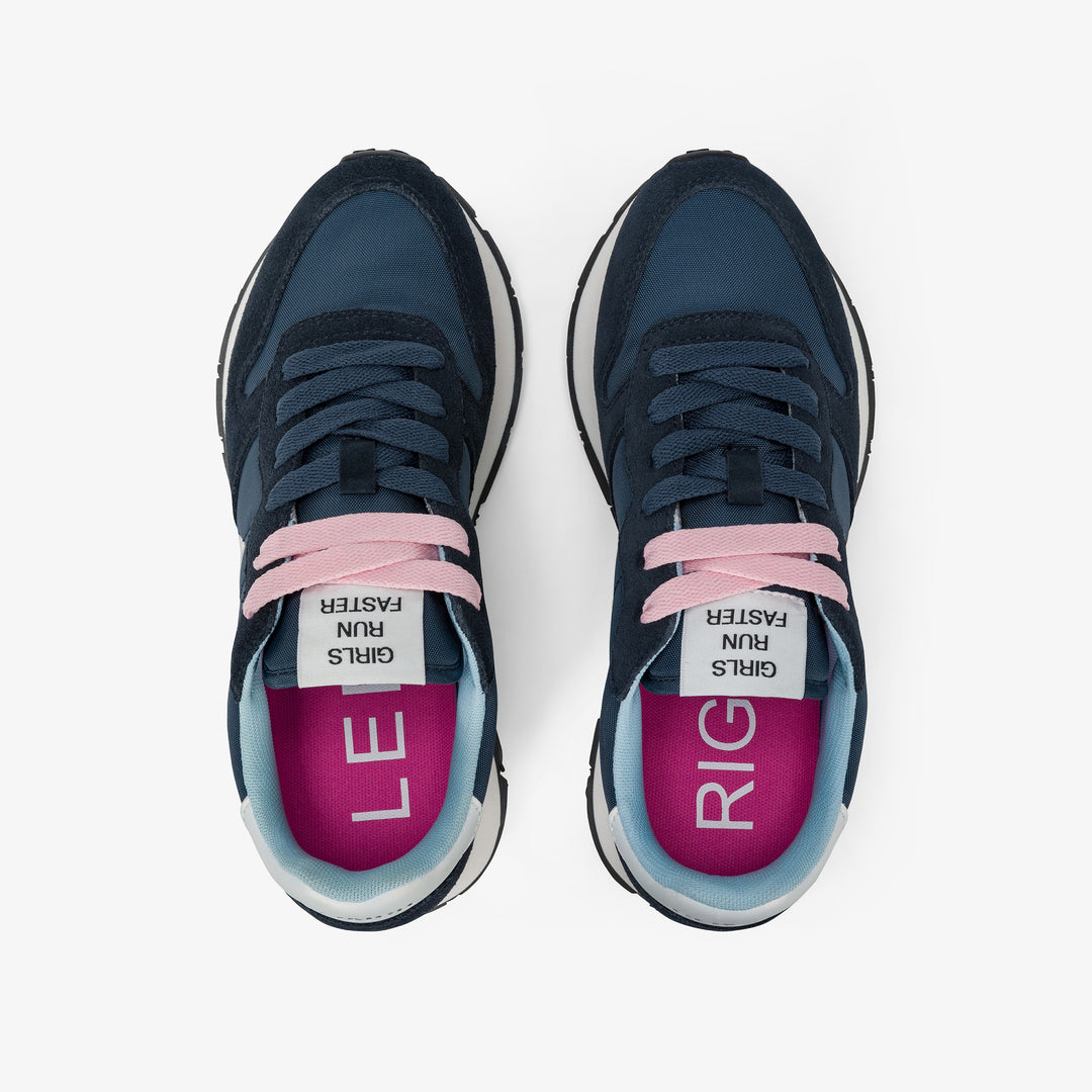 SUN68 ALLY SOLID NYLON NAVY BLUE SNEAKERS FOR WOMEN