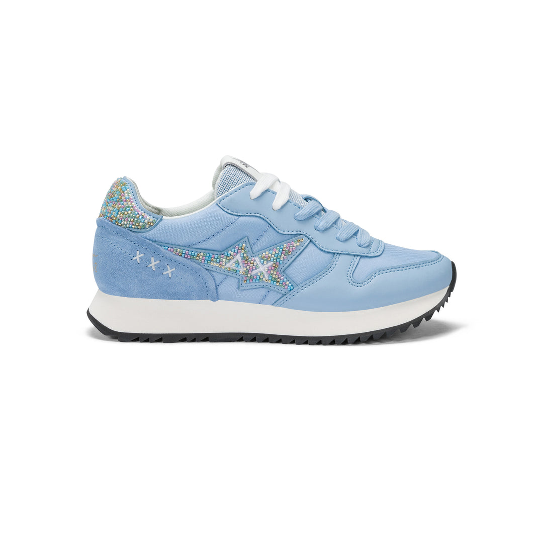 SUN68 STARGIRL PEARL LIGHT BLUE SNEAKERS FOR WOMEN