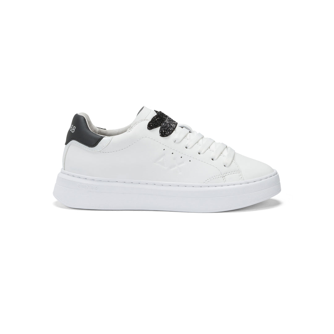 SUN68 GRACE LEATHER WHITE/BLACK SNEAKERS FOR WOMEN